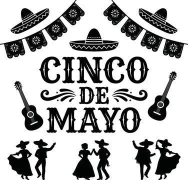 Cinco de Mayo Celebration Vector Graphics Collection for mexico holiday Stock Illustration