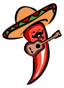 Cinco de Mayo design element chilli stock illustration Stock Illustration