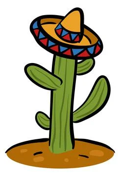 Cinco de Mayo design element Cactus stock illustration Stock Illustration