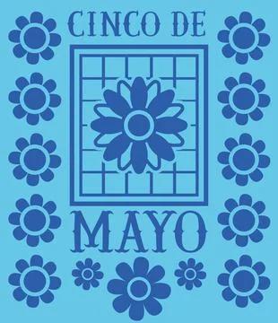 Cinco de mayo garland Illustrazione stock