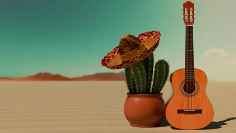Cinco De Mayo Invitation With Copy Space Stock Footage 264479710