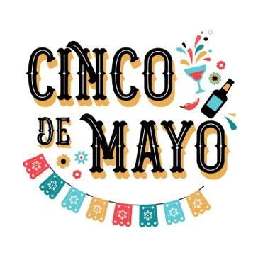 Cinco de Mayo - May 5, federal holiday in Mexico. Fiesta banner and poster de Stock Illustration