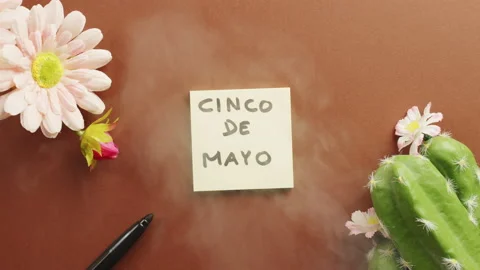 Cinco De Mayo Note close up Stock Footage 189816131