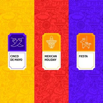 Cinco de Mayo Package Labels Illustrazione stock