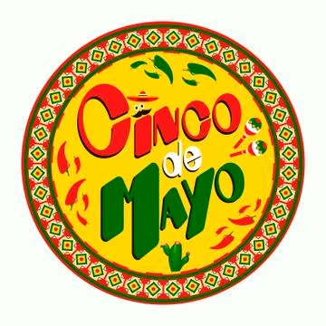 Cinco De Mayo poster design. Marketing, advertising or invitation template fo Stock Illustration