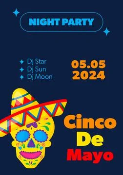 Cinco De Mayo poster template. Stock Illustration