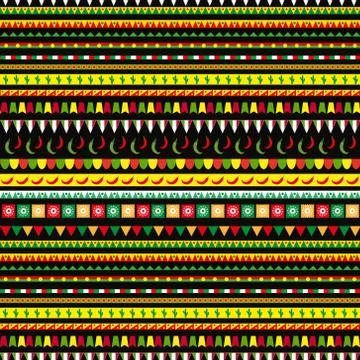 Cinco de Mayo seamless pattern with a traditional ornament. Mexican ethnic Stock Illustration