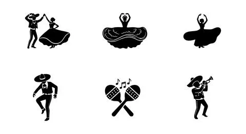 Cinco de Mayo vector illustration set, flat design, Mexican festival graphics Stock Illustration