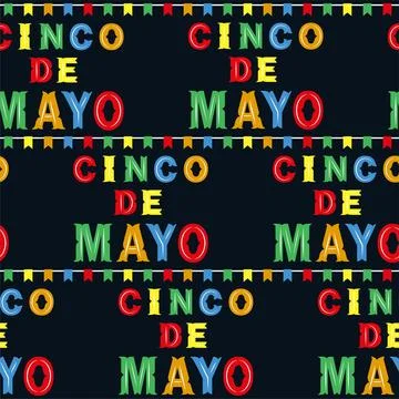 Cinco the Mayo seamless pattern Illustrazione stock