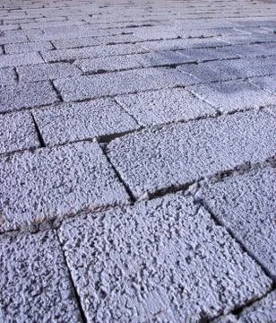 Cinder block brick wall made of concrete as background Stock Photos