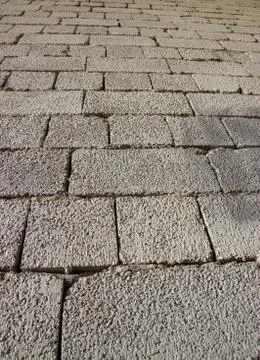 Cinder block brick wall made of concrete as background Foto stock