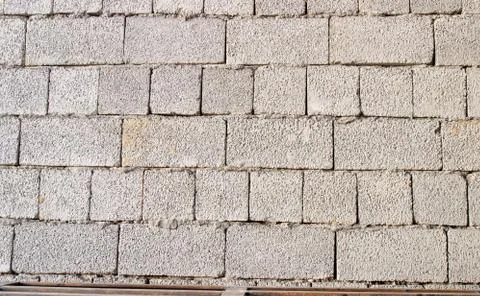 Cinder block brick wall made of concrete as background Foto stock
