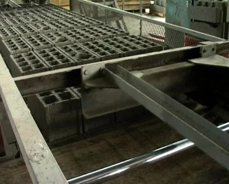 Cinder block factory Stock Footage
