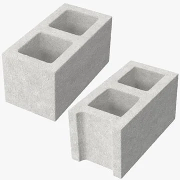 Cinder Blocks 3D Model