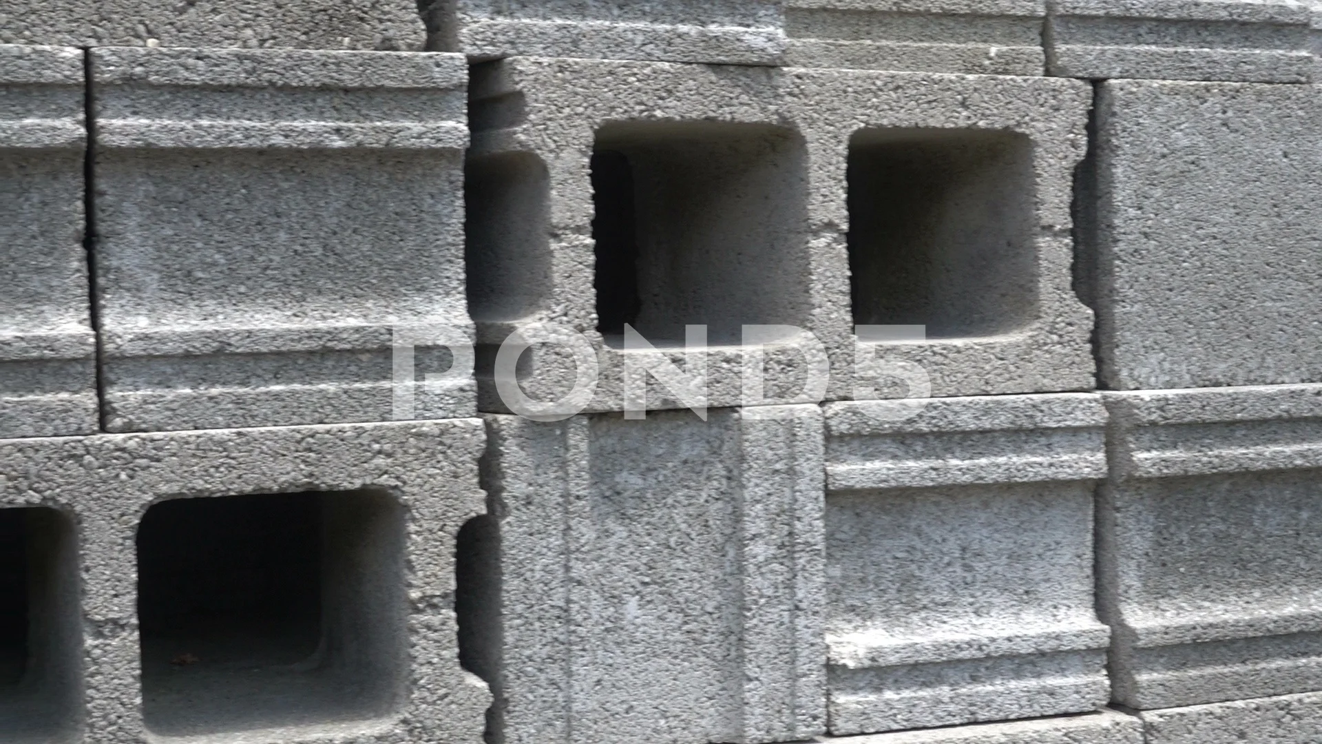 cinder blocks concrete construction bloc, Stock Video