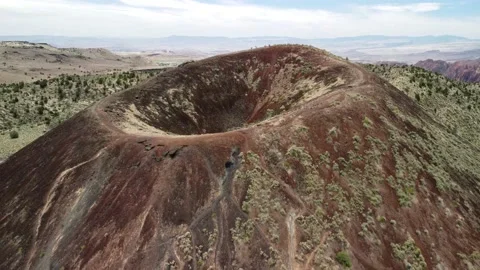 Cinder Cone Trail and volcano and Snow Canyon State Park, Utah. Stock Footage 156062834