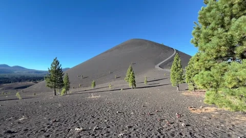 Cinder Cone Trailhead Panoramic View Lassen Volcanic National Park 4K Stock Footage 341351109