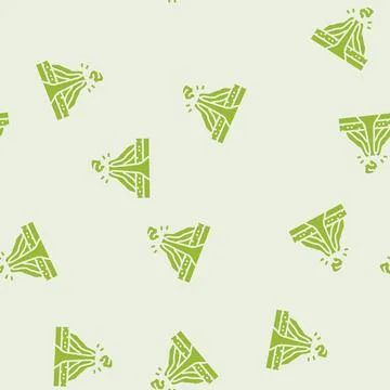 Cinder cones lava glyph seamless pattern Stock Illustration