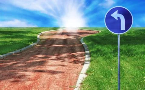 Cinder path in the field Stock Photos