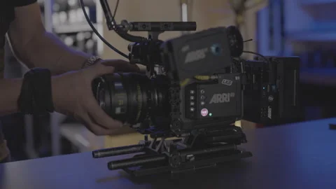 Cine camera and lens setup Stock Footage 273456505