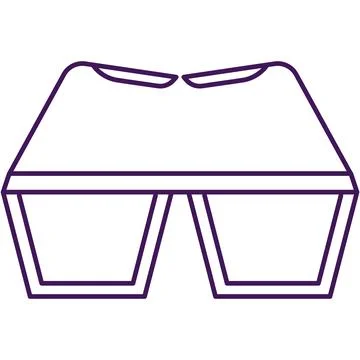 Cinema 3d glasses vector icon isolated spectacles Stock Illustration