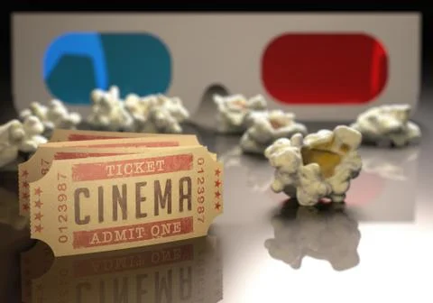 Cinema 3D Stock Illustration