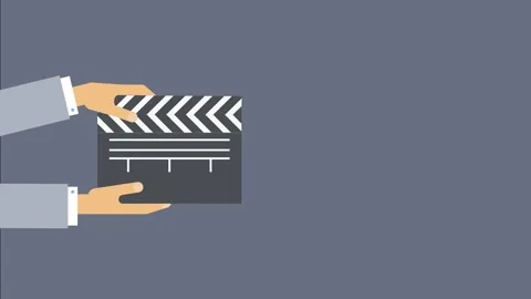 Cinema action flat icon animation for an explainer video Stock Footage 243061488