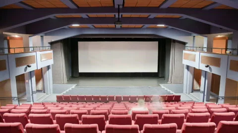 Cinema auditorium 30p Stock Footage 879077