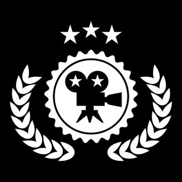 Cinema award with camera Illustrazione stock