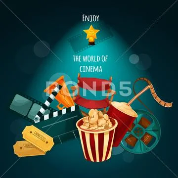 Cinema Background Illustration Stock Illustration