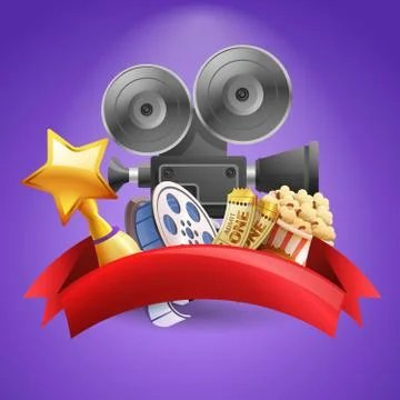 Cinema background illustration Stock Illustration