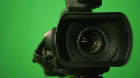 Cinema broadcast TV camera in motion Stock Footage 75825340