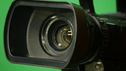 Cinema broadcast TV camera in motion Stock Footage 79136523