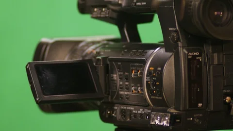 Cinema broadcast TV camera in motion Stock Footage 87608236