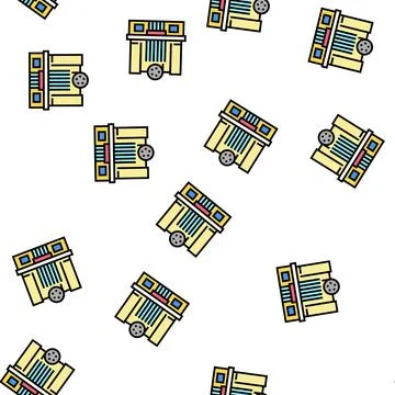 Cinema building vector seamless pattern Ilustración de archivo