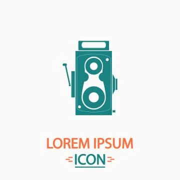 Cinema camera computer symbol 스톡 일러스트