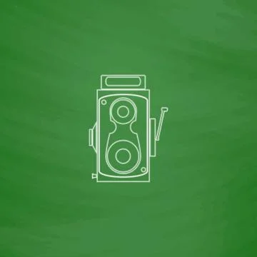 Cinema camera computer symbol Stock Illustration
