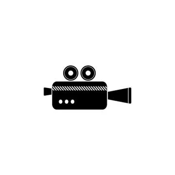 Cinema camera icon. vector illustration black on white background Stock Illustration
