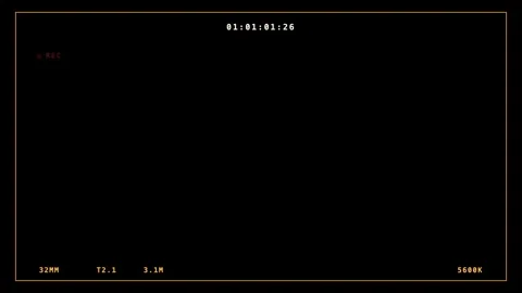 Cinema Camera Lens Data Readout Strip Overlay On Black Background Видео 342718696