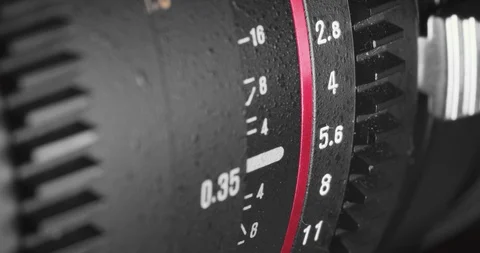Cinema camera lens Stock Footage 97924537