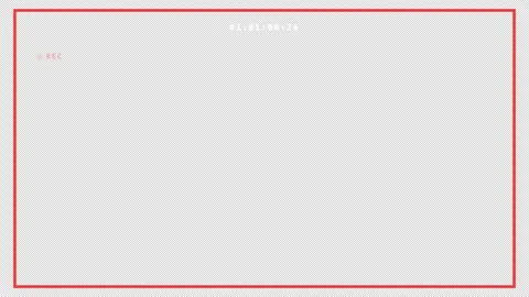 Cinema Camera Red Tally Record Border Overlay Alpha Channel Video stock 342718690