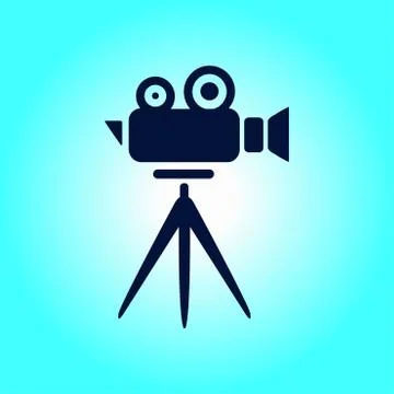 Cinema camera symbol Stock Illustration