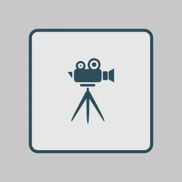 Cinema camera symbol Stock Illustration
