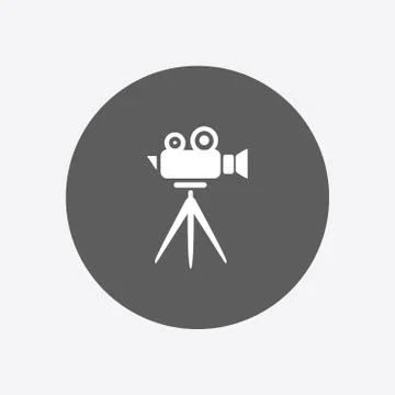 Cinema camera symbol. Stock Illustration