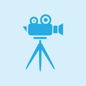 Cinema camera symbol Stock Illustration