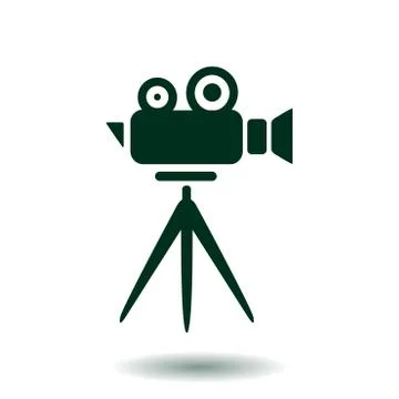 Cinema camera symbol. Illustrazione stock
