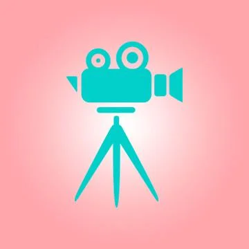 Cinema camera symbol. Stock Illustration