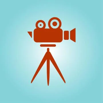 Cinema camera symbol. Stock Illustration