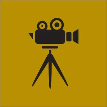 Cinema camera symbol. Stock Illustration