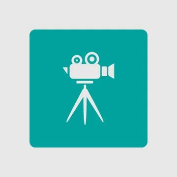 Cinema camera symbol. Stock Illustration